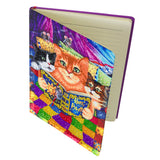 CANJ-2 "Kitten Bedtime Stories" Crystal Art Notebook Kit, 26 x 18cm