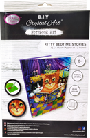 CANJ-2 "Kitten Bedtime Stories" Crystal Art Notebook Kit, 26 x 18cm