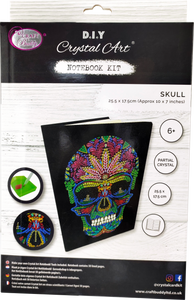 CANJ-4 "Skull" Crystal Art Notebook Kit, 26 x 18cm