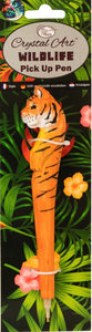 Tiger Wildlife Crystal Pick-Up Pen, 18cm