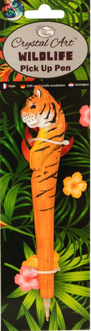 Tiger Wildlife Crystal Pick-Up Pen, 18cm