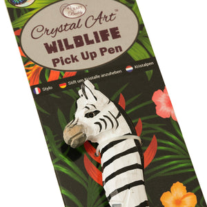 Zebra Wildlife Crystal Pick-Up Pen, 18cm