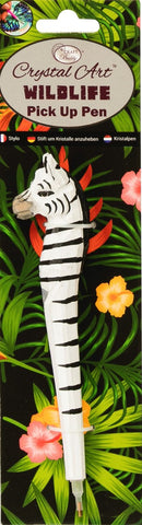 Zebra Wildlife Crystal Pick-Up Pen, 18cm