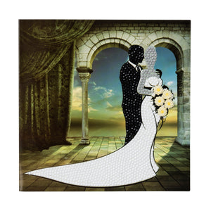 CCK-A21: "Wedding Couple" Crystal Card Kit