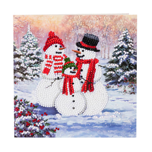 CCK-XM28: "Snowman Family" Crystal Card Kit