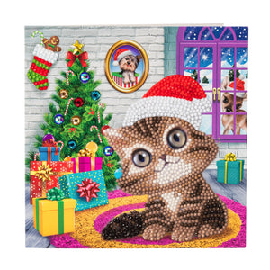 CCK-XM35: Cozy Kitten" Crystal Art Card Kit - Animal Club International