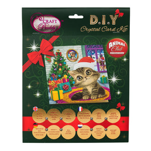 CCK-XM35: Cozy Kitten" Crystal Art Card Kit - Animal Club International