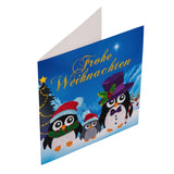 CCK-XMDE1: 'Frohe Weihnachten' 18x18cm German Text Crystal Card Kit