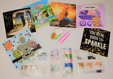 Set of  6 'Everyday' Crystal Cards Bundle 2