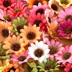 Craft Buddy 100 Assorted 4cm Fabric Enchanted Daisies