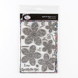 Curly Flora A5 Crystal Art Stamp Set - CCST1