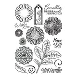 Forever Flowerz - Cute Camellias A5 Clear Stamp Set