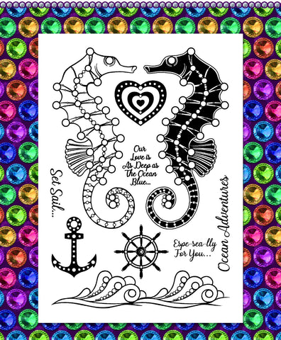 Gem It! Stamps - Seahorse Surprise