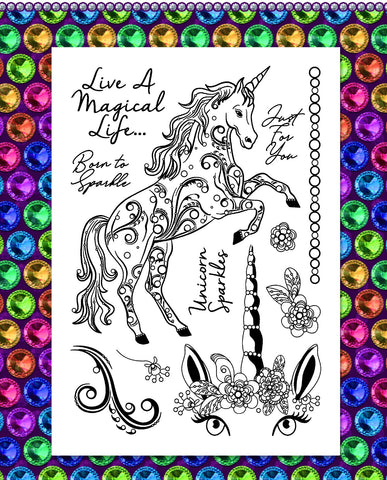 Gem It! Stamps - Sparkling Unicorn