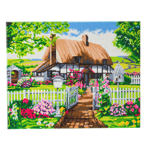 CAK-A94: Rose Cottage Framed Crystal Art Kit, 40 x 50cm