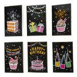 Set of 6 "Celebrations" Crystal Card Kits, 10 x 15cm each