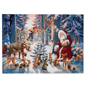 CAK-A54: "Christmas in the Forest" Framed Crystal Art Kit, 90 x 65cm (Giant Kit)