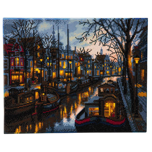 CAK-A42: "Canal Life" Framed Crystal Art Kit, 40 x 50cm