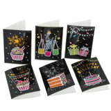 Set of 6 "Celebrations" Crystal Card Kits, 10 x 15cm each