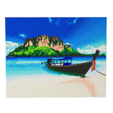 CAK-A95: Tropical Beach Boat Framed Crystal Art Kit, 40 x 50cm