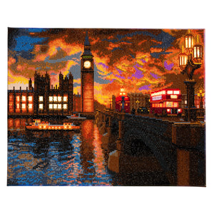 CAK-XLED10 "London Sunset" Framed LED Crystal Art Kit - 40 x 50