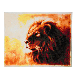 CAK-A45: "Proud Lion" Framed Crystal Art Kit, 40 x 50cm