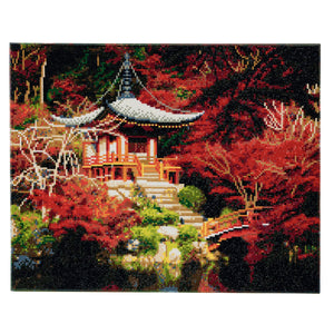 CAK-A50: "Japanese Temple" Framed Crystal Art Kit, 40 x 50cm