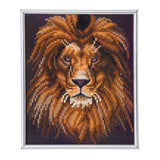 CAM-23: "Lion" Crystal Art Picture Frame Kit, 21 x 25cm