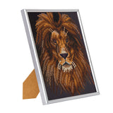 CAM-23: "Lion" Crystal Art Picture Frame Kit, 21 x 25cm