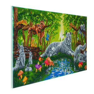 CAK-A63: "Meeting in the Forest" Framed Crystal Art Kit, 40 x 90cm