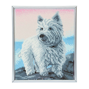 CAM-13: "Westie" Crystal Art Picture Frame Kit, 21 x 25cm