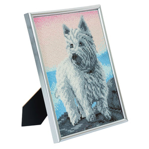 CAM-13: "Westie" Crystal Art Picture Frame Kit, 21 x 25cm