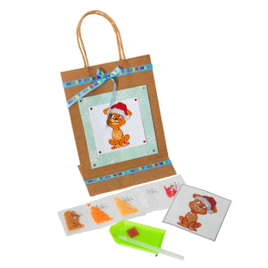 Santa Puppy -  “Christmas” Crystal Art Motifs – (With Tools)