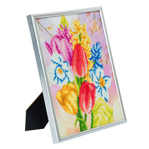 CAM-9: "Beautiful Bouquet" Crystal Art Picture Frame Kit, 21 x 25cm