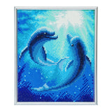 CAM-12: "Dolphin Dance" Crystal Art Picture Frame Kit, 21 x 25cm