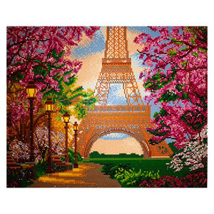 CAK-A102L: "Paris in Autumn" Framed Crystal Art Kit, 40 x 50cm