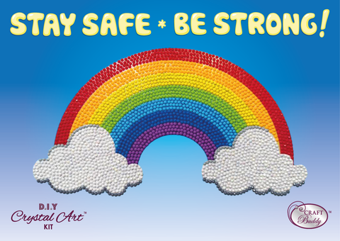 Crystal Art Rainbow Sticker - Support The Care Workers Charity!