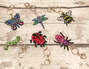 Set of 6 Crystal Art Keychains ‰ÛÏAmazing Insects"