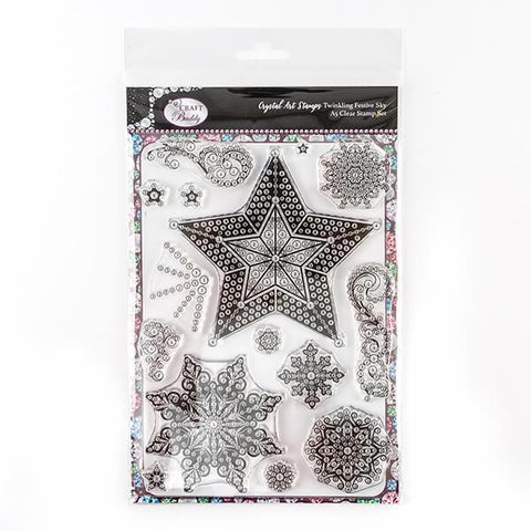 Twinkling Festive Sky - Crystal Art A5 Christmas Stamp Set - CCST8