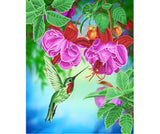 CAK-A100L: "Hummingbird" Framed Crystal Art Kit, 40 x 50cm