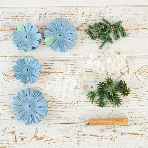 Flower Making Kit - Begonias - Aegean Blue