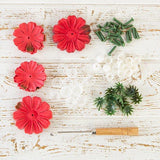 Flower Making Kit - Begonias - Crimson