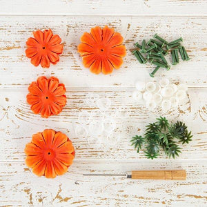 Flower Making Kit - Begonias - Tangerine