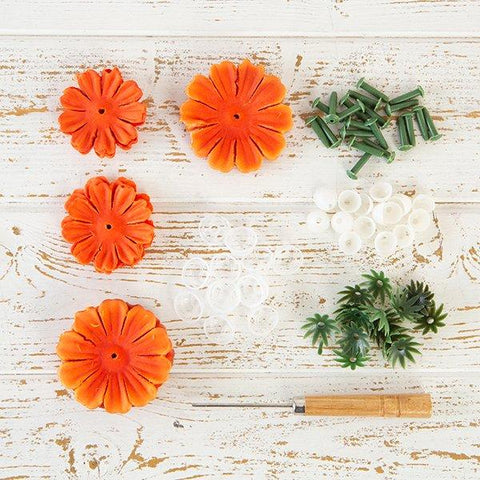 Flower Making Kit - Begonias - Tangerine