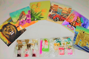 Set of  6 'Everyday' Crystal Cards Bundle 1