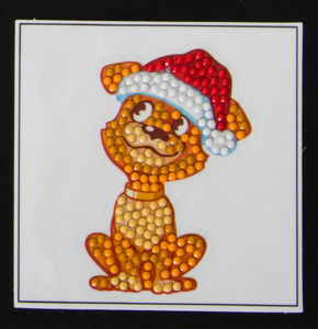 Santa Puppy -  “Christmas” Crystal Art Motifs – (With Tools)