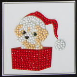 Puppy Present -  “Christmas” Crystal Art Motifs – (With Tools)