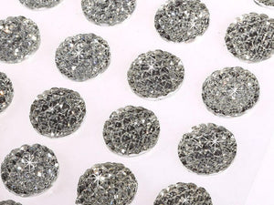 24 x 16mm Clear Bubble Self Adhesive Gems