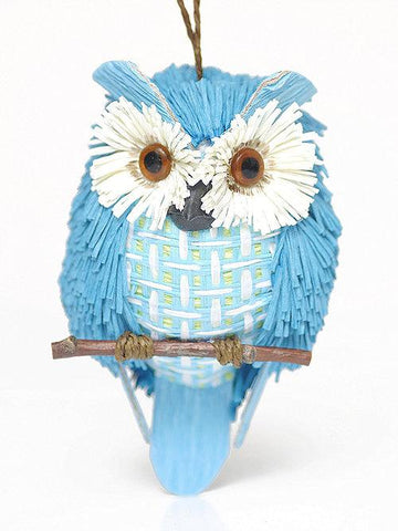 Large Handmade 15cm Wicker Owl on Branch