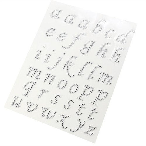 37 Clear abc Letters Self Adhesive Gems